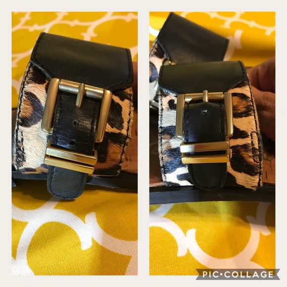 Sam Edelman | Leather Leopard Flynn Sandals 6M - Picture 2 of 8